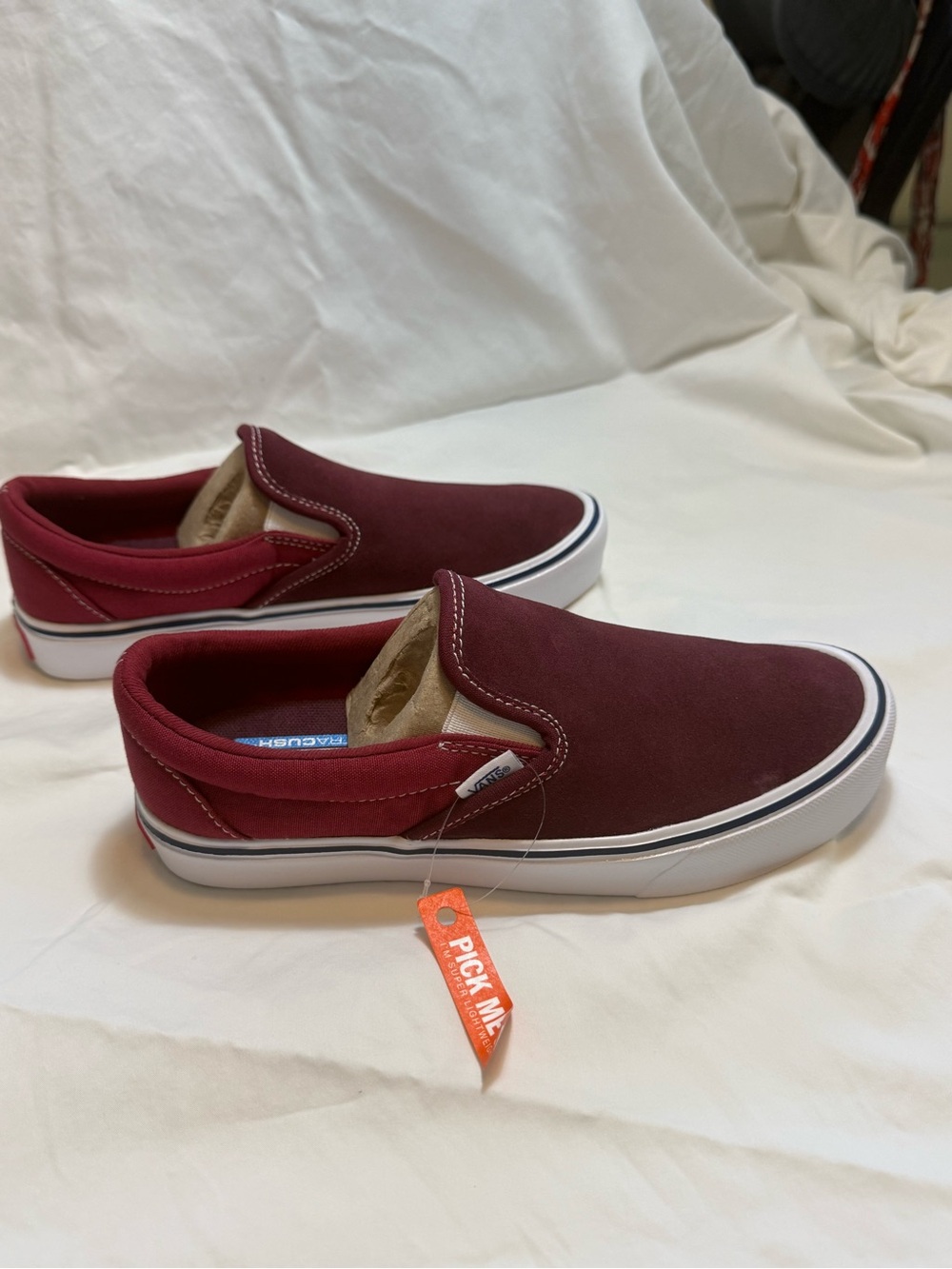 *NWT* Vans  UltraLight Slip-On in Deep Burgundy with White Sole  Women’s Size 8